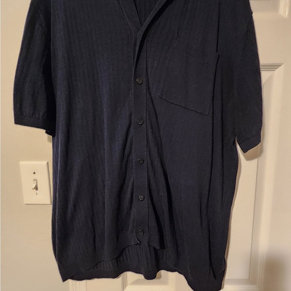 Old Navy Dark Blue Textured Shirt